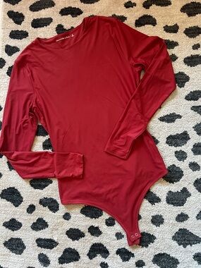 Abercrombie & Fitch Red Long Sleeve Bodysuit